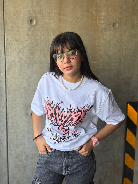 Psycho Kitty Oversize French Terry T-Shirt