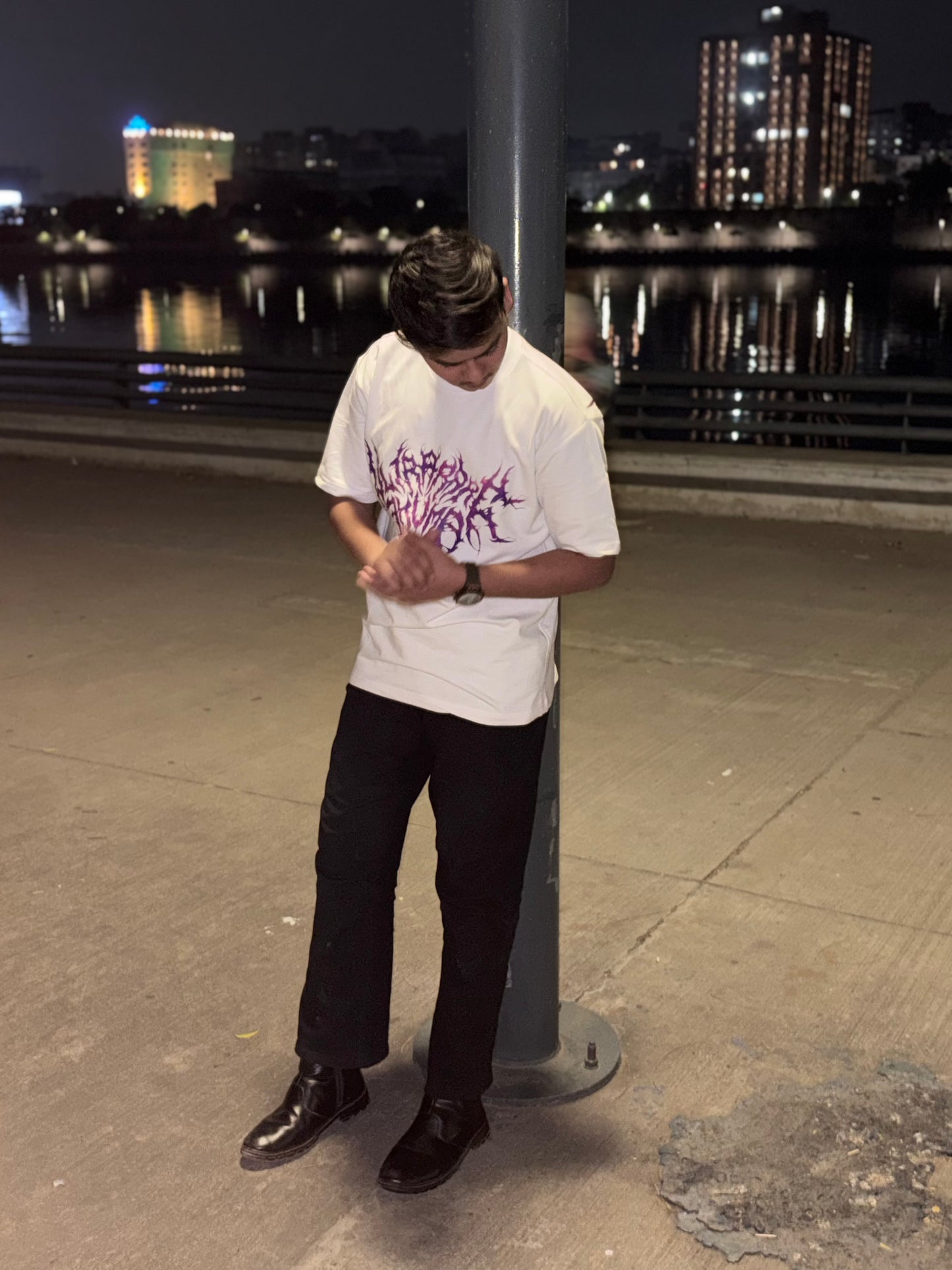 MORTAL “VOID PURPLE” Oversized T-Shirt – 240 GSM French Terry Streetwear